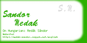 sandor medak business card